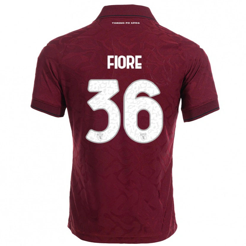 Danxen Barn Jean Fiore #36 Vinröd Vit Hemmatröja Matchtröjor 2025/26 Tröjor T-Tröja