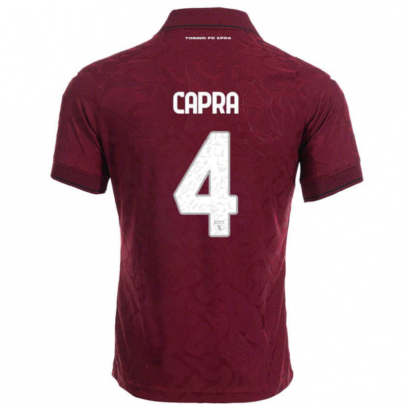 Danxen Barn Valentina Capra #4 Vinröd Vit Hemmatröja Matchtröjor 2025/26 Tröjor T-Tröja