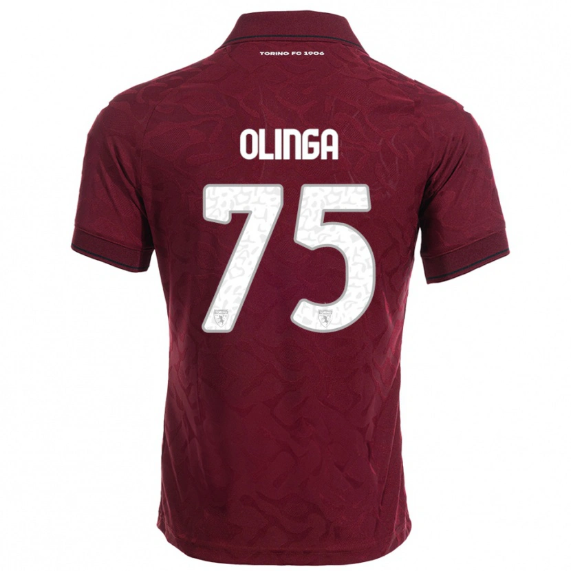 Danxen Barn Kenny Liema Olinga #75 Vinröd Vit Hemmatröja Matchtröjor 2025/26 Tröjor T-Tröja