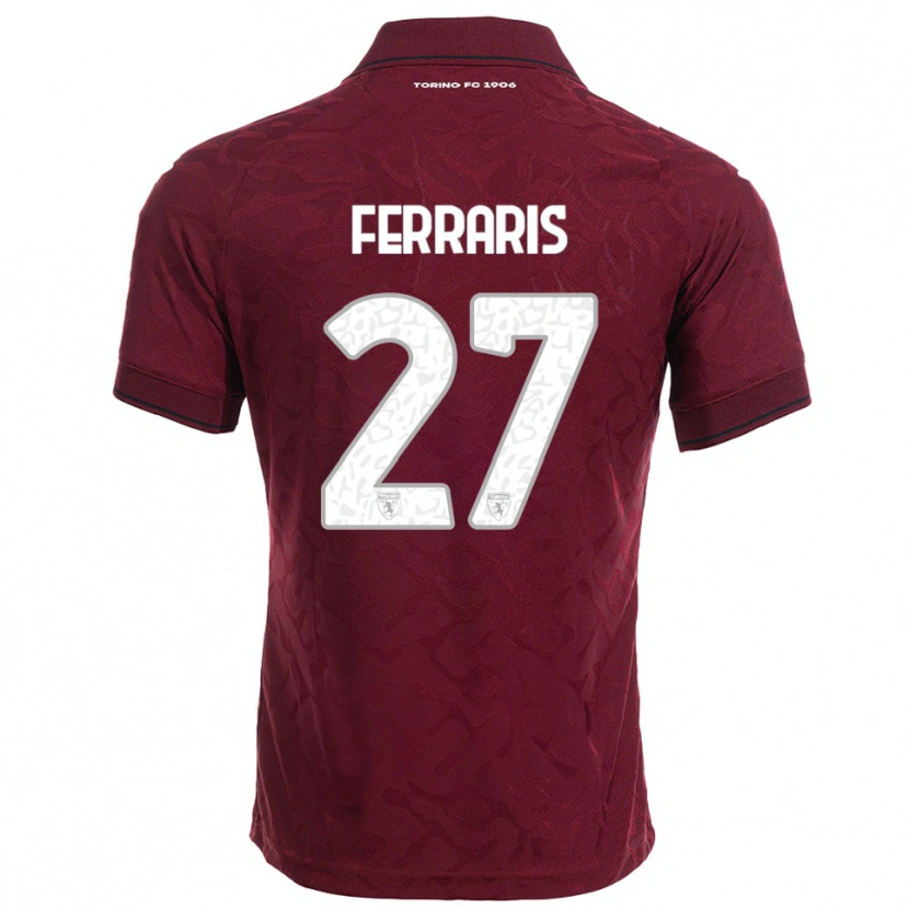 Danxen Barn Lorenzo Ferraris #27 Vinröd Vit Hemmatröja Matchtröjor 2025/26 Tröjor T-Tröja
