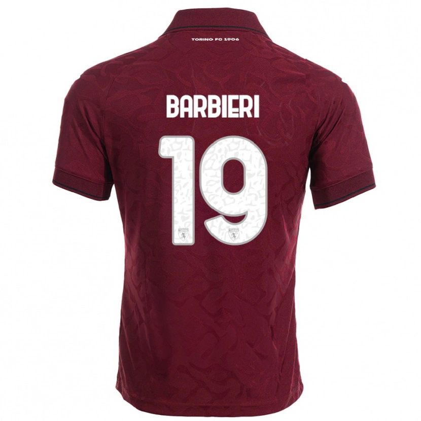 Danxen Barn Raffaella Barbieri #19 Vinröd Vit Hemmatröja Matchtröjor 2025/26 Tröjor T-Tröja