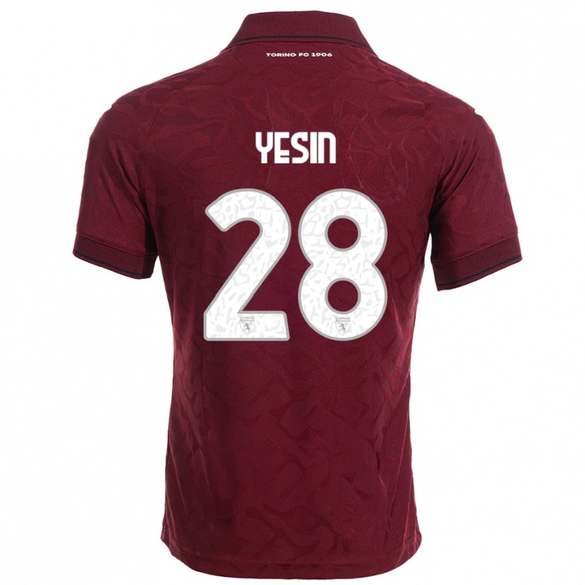 Danxen Barn Demyan Yesin #28 Vinröd Vit Hemmatröja Matchtröjor 2025/26 Tröjor T-Tröja