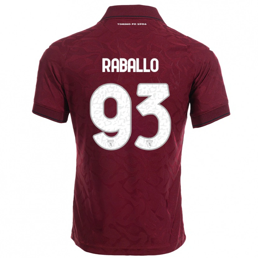 Danxen Barn Alessio Raballo #93 Vinröd Vit Hemmatröja Matchtröjor 2025/26 Tröjor T-Tröja