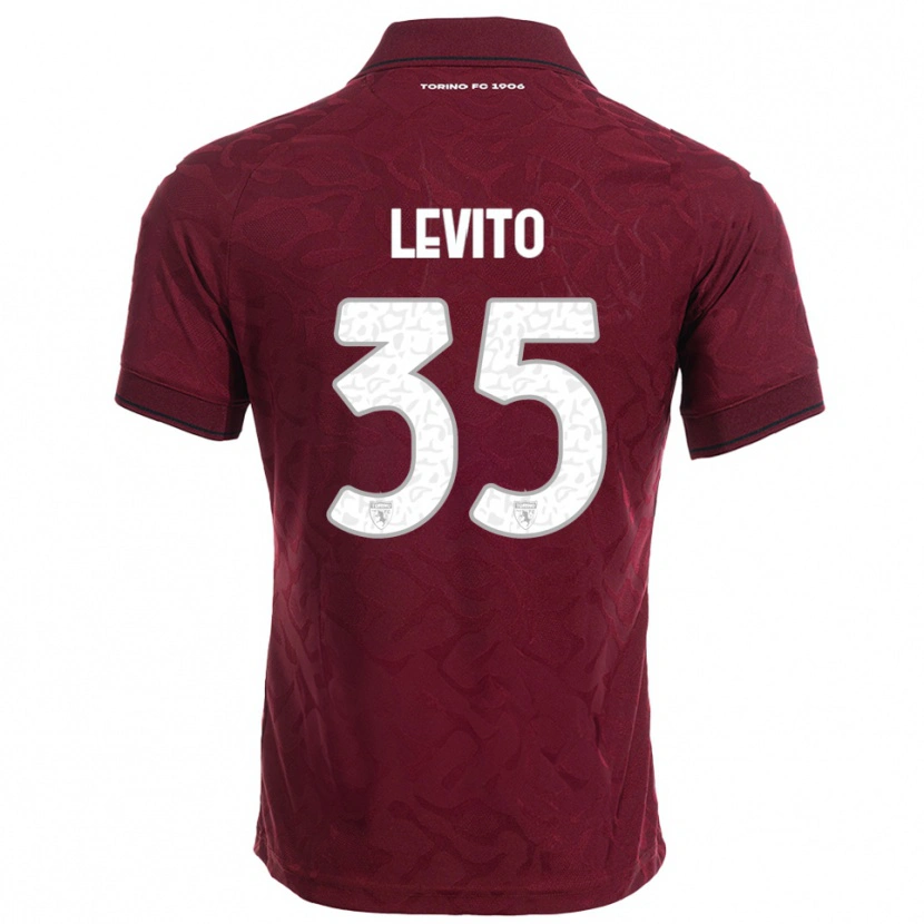 Danxen Barn Isabeau Levito #35 Vinröd Vit Hemmatröja Matchtröjor 2025/26 Tröjor T-Tröja
