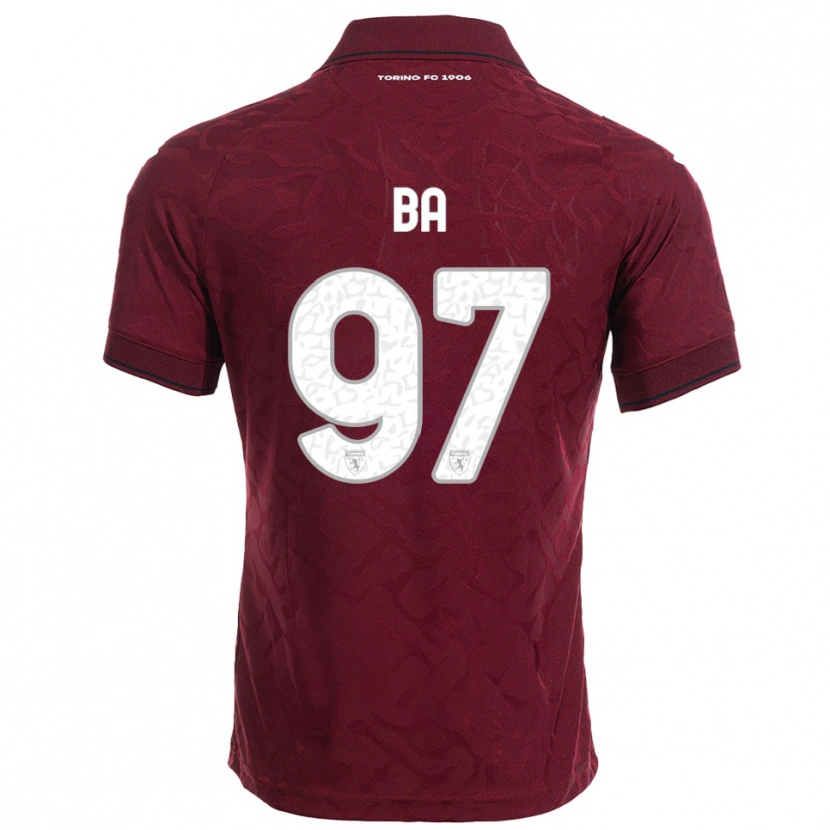 Danxen Barn El-Hadji Ba #97 Vinröd Vit Hemmatröja Matchtröjor 2025/26 Tröjor T-Tröja