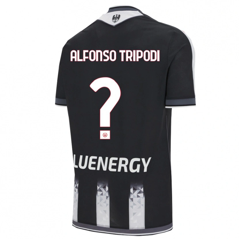 Danxen Barn Leonardo Alfonso Tripodi #0 Svart Vit Hemmatröja Matchtröjor 2025/26 Tröjor T-Tröja