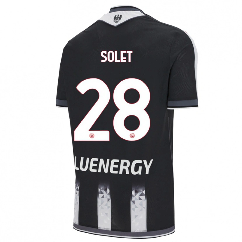 Danxen Barn Oumar Solet #28 Svart Vit Hemmatröja Matchtröjor 2025/26 Tröjor T-Tröja