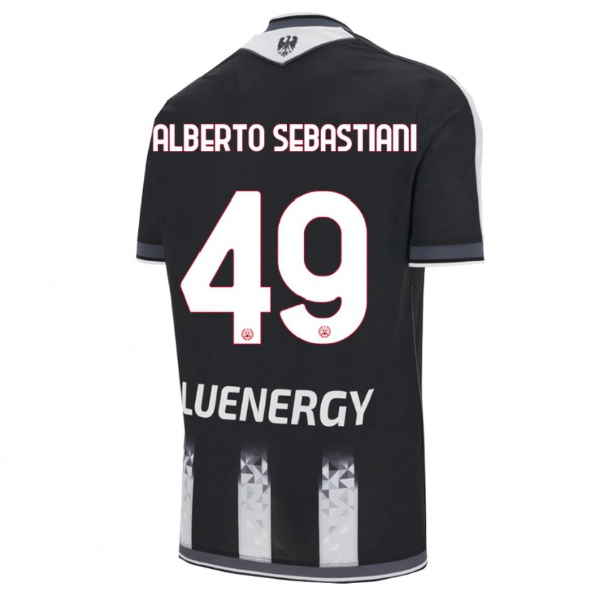 Danxen Barn José Alberto Sebastiani #49 Svart Vit Hemmatröja Matchtröjor 2025/26 Tröjor T-Tröja
