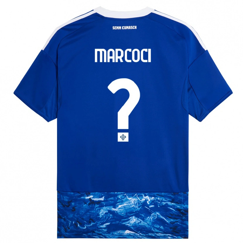 Danxen Barn Alexandru Marcoci #0 Blå Vit Hemmatröja Matchtröjor 2025/26 Tröjor T-Tröja