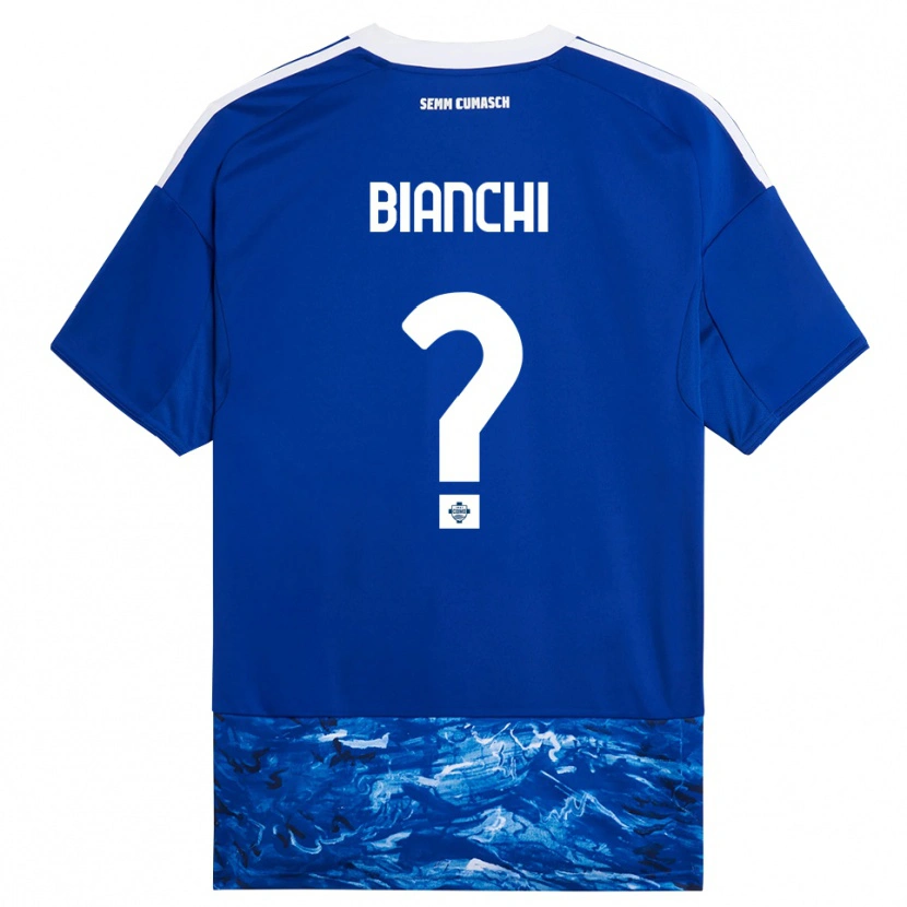 Danxen Barn Gianluca Bianchi #0 Blå Vit Hemmatröja Matchtröjor 2025/26 Tröjor T-Tröja