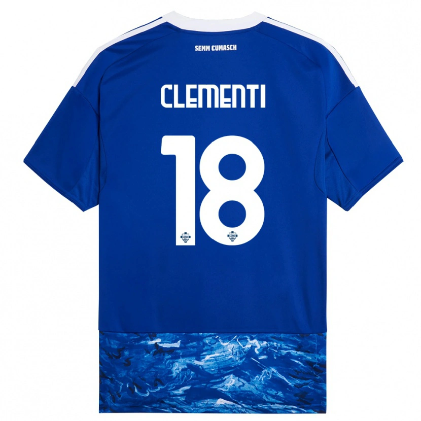Danxen Barn Thomas Clementi #18 Blå Vit Hemmatröja Matchtröjor 2025/26 Tröjor T-Tröja