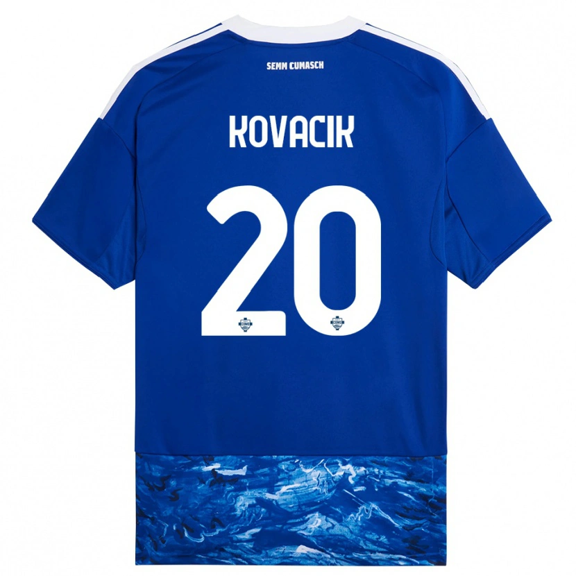 Danxen Barn Peter Kovacik #20 Blå Vit Hemmatröja Matchtröjor 2025/26 Tröjor T-Tröja