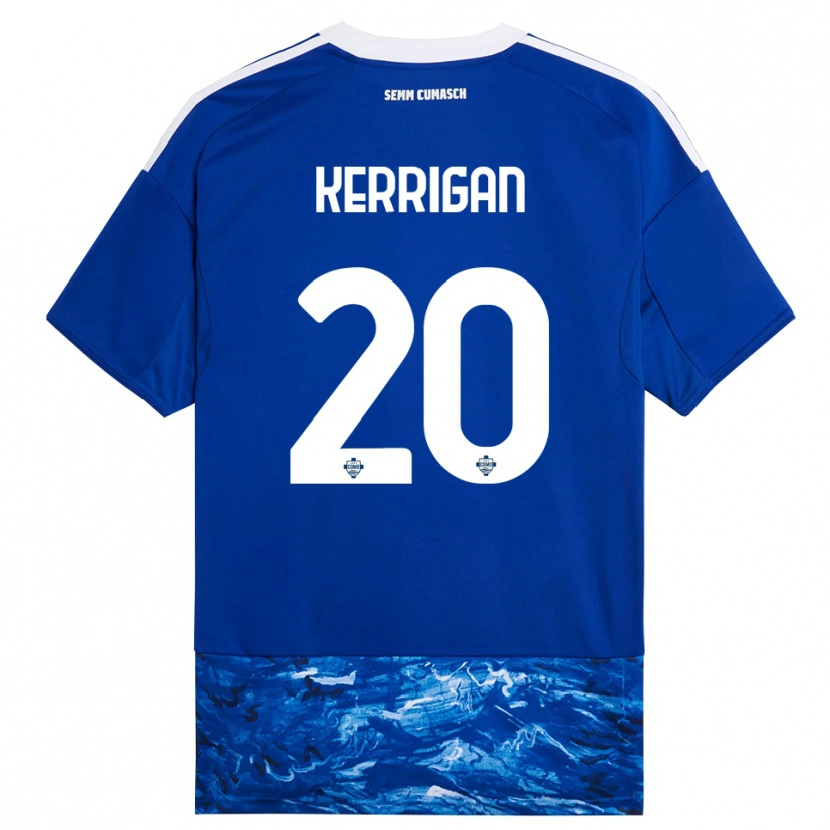 Danxen Barn Liam Kerrigan #20 Blå Vit Hemmatröja Matchtröjor 2025/26 Tröjor T-Tröja