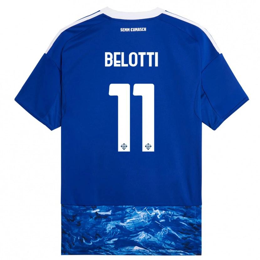 Danxen Barn Andrea Belotti #11 Blå Vit Hemmatröja Matchtröjor 2025/26 Tröjor T-Tröja