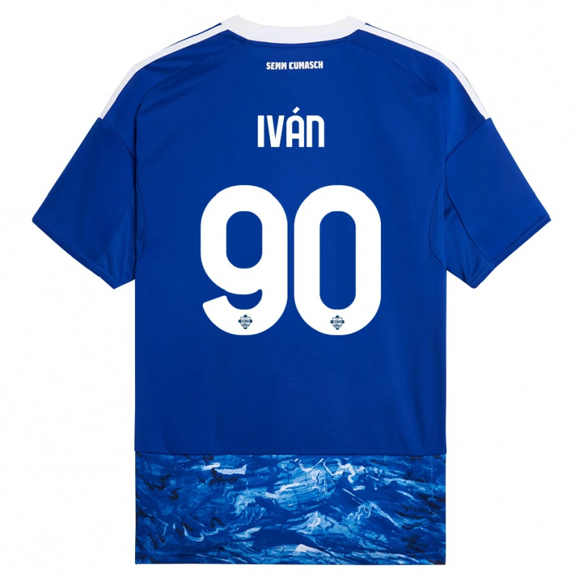 Danxen Barn Iván Azón #90 Blå Vit Hemmatröja Matchtröjor 2025/26 Tröjor T-Tröja