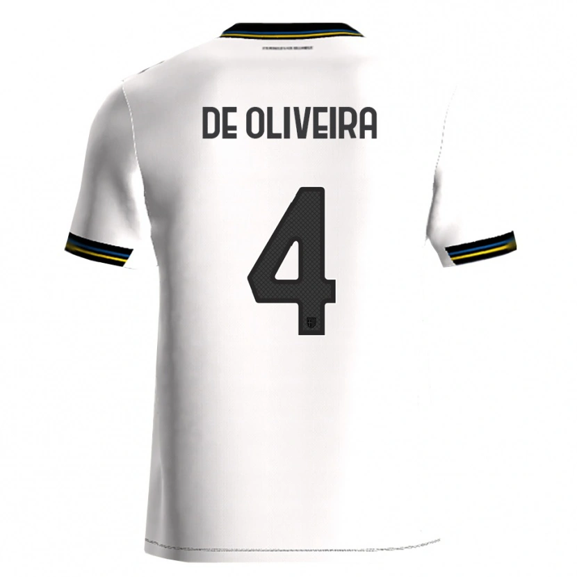Danxen Barn Luca De Oliveira #4 Vit Svart Hemmatröja Matchtröjor 2025/26 Tröjor T-Tröja