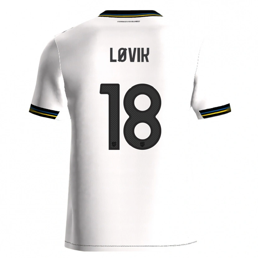 Danxen Barn Mathias Løvik #18 Vit Svart Hemmatröja Matchtröjor 2025/26 Tröjor T-Tröja