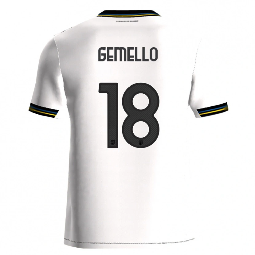 Danxen Barn Andrea Gemello #18 Vit Svart Hemmatröja Matchtröjor 2025/26 Tröjor T-Tröja