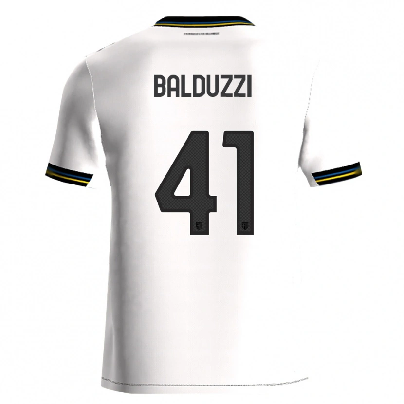 Danxen Barn Davide Balduzzi #41 Vit Svart Hemmatröja Matchtröjor 2025/26 Tröjor T-Tröja