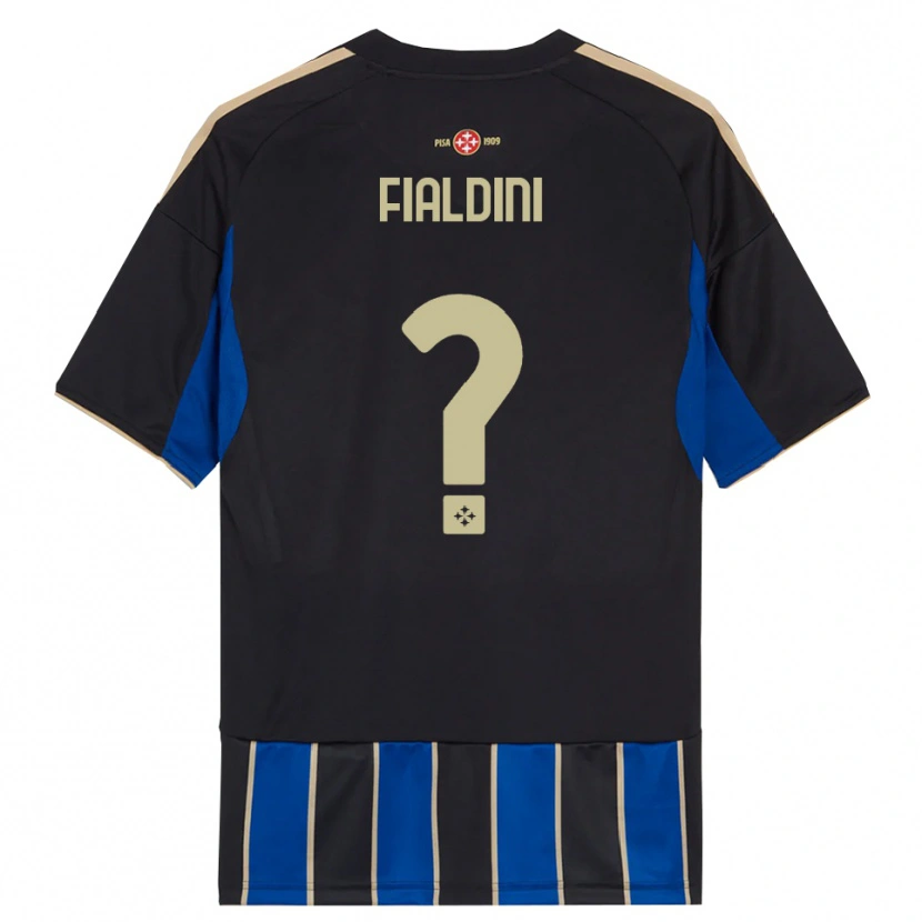 Danxen Barn Filippo Fialdini #0 Svart Blå Hemmatröja Matchtröjor 2025/26 Tröjor T-Tröja