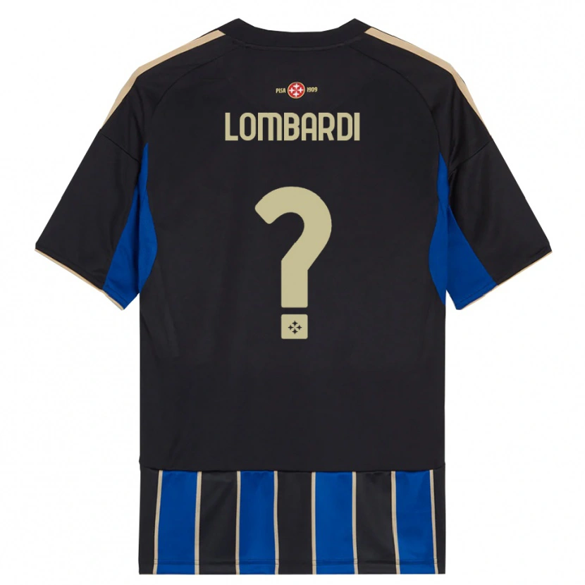 Danxen Barn Samuele Lombardi #0 Svart Blå Hemmatröja Matchtröjor 2025/26 Tröjor T-Tröja