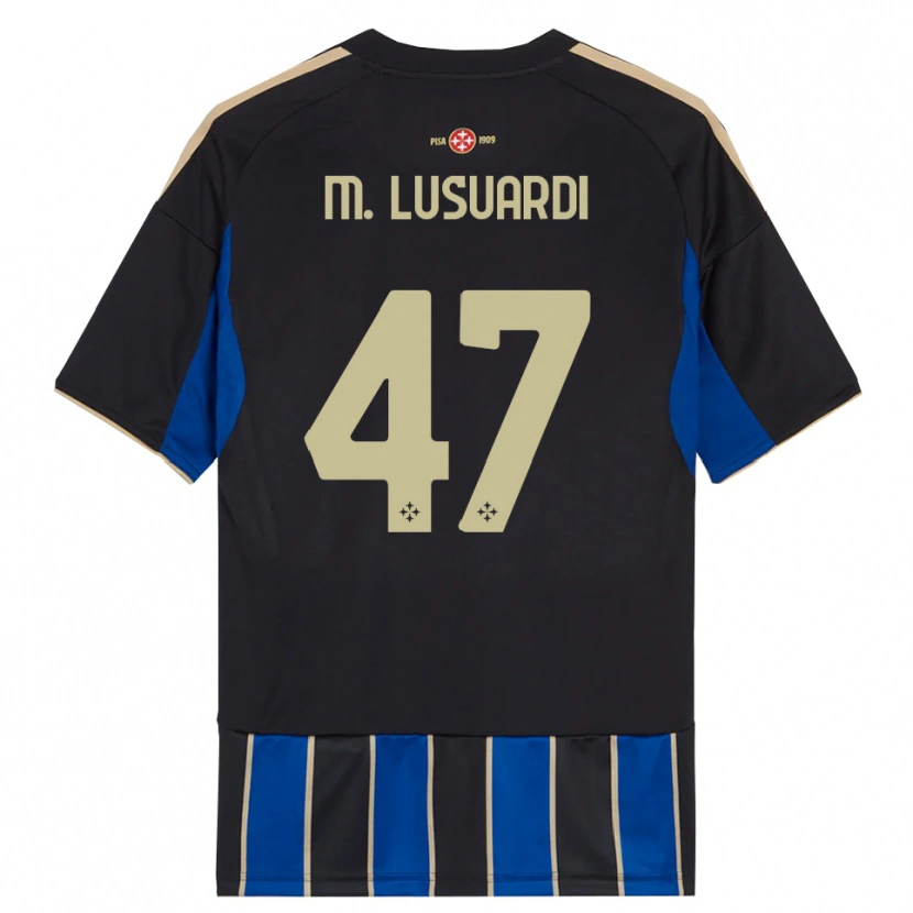 Danxen Barn Mateus Lusuardi #47 Svart Blå Hemmatröja Matchtröjor 2025/26 Tröjor T-Tröja