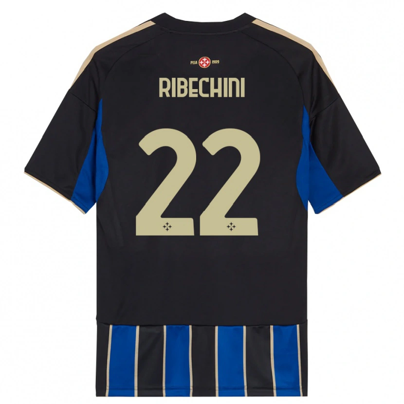 Danxen Barn Michele Ribechini #22 Svart Blå Hemmatröja Matchtröjor 2025/26 Tröjor T-Tröja
