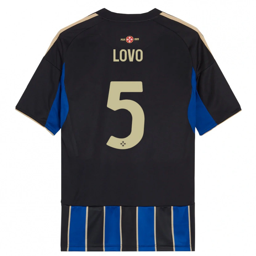 Danxen Barn Pietro Lovo #5 Svart Blå Hemmatröja Matchtröjor 2025/26 Tröjor T-Tröja