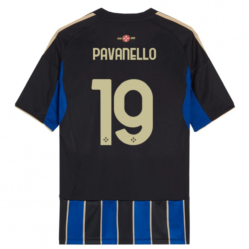 Danxen Barn Andrea Pavanello #19 Svart Blå Hemmatröja Matchtröjor 2025/26 Tröjor T-Tröja
