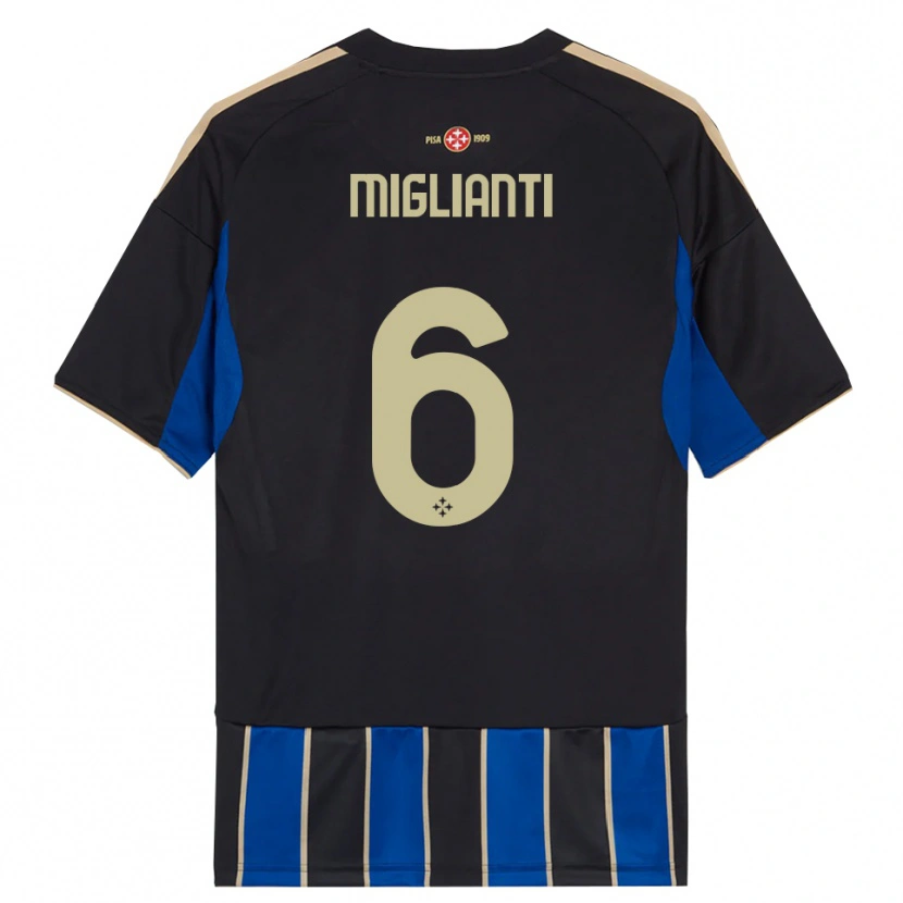 Danxen Barn Niccolò Miglianti #6 Svart Blå Hemmatröja Matchtröjor 2025/26 Tröjor T-Tröja