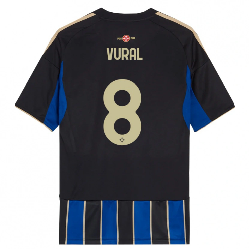 Danxen Barn İsak Vural #8 Svart Blå Hemmatröja Matchtröjor 2025/26 Tröjor T-Tröja