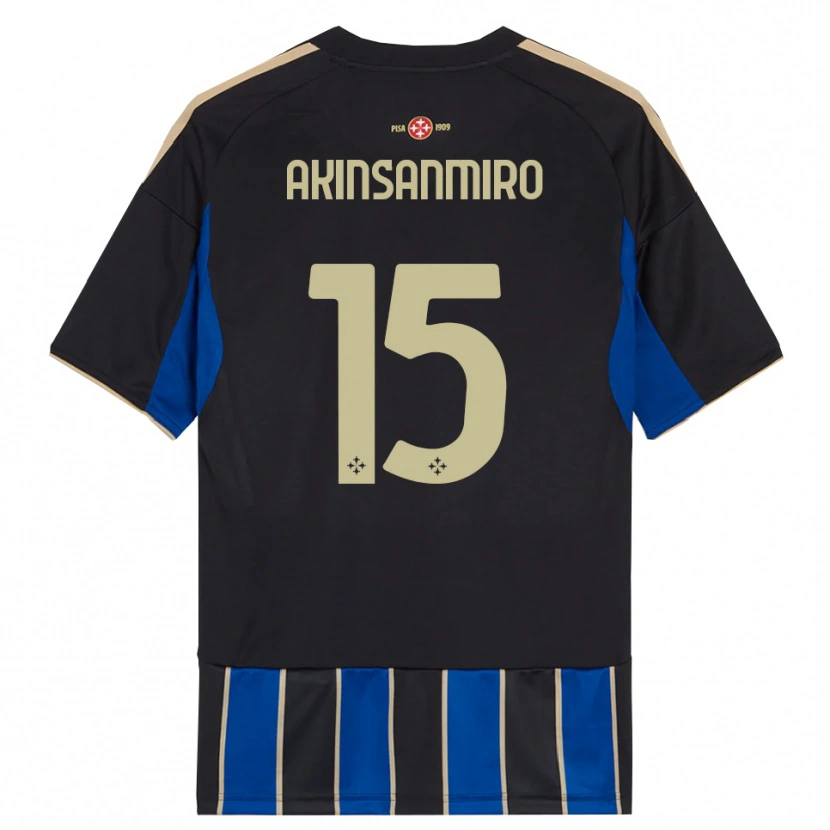 Danxen Barn Ebenezer Akinsanmiro #15 Svart Blå Hemmatröja Matchtröjor 2025/26 Tröjor T-Tröja