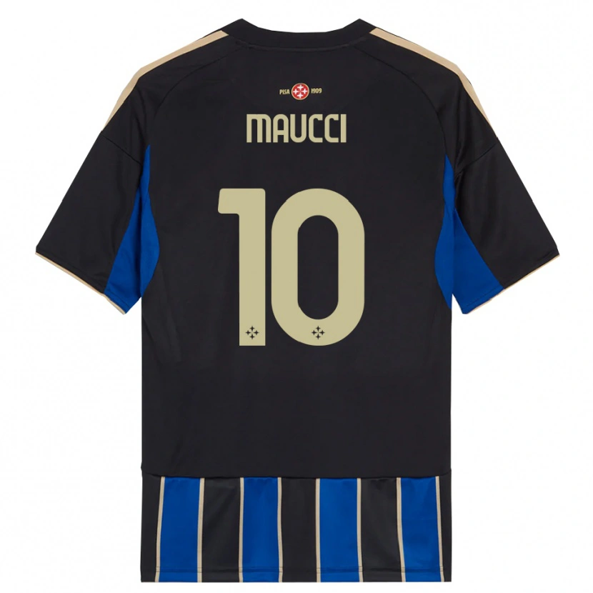 Danxen Barn Giacomo Maucci #10 Svart Blå Hemmatröja Matchtröjor 2025/26 Tröjor T-Tröja