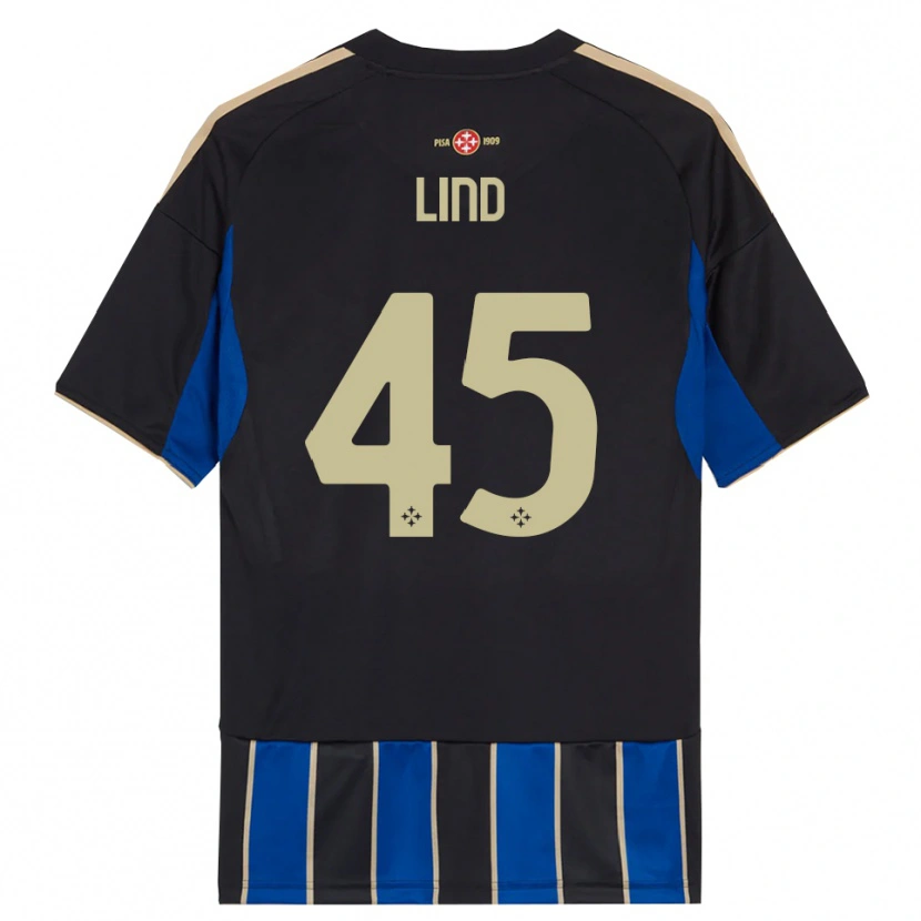 Danxen Barn Alexander Lind #45 Svart Blå Hemmatröja Matchtröjor 2025/26 Tröjor T-Tröja