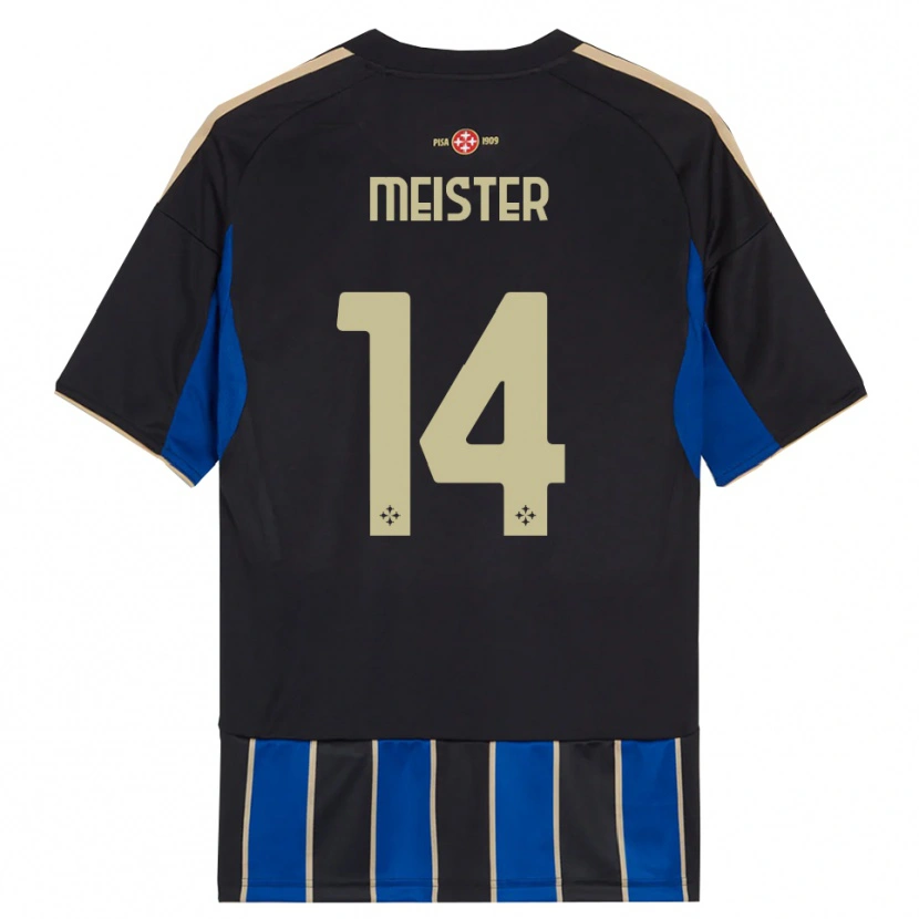 Danxen Barn Henrik Meister #14 Svart Blå Hemmatröja Matchtröjor 2025/26 Tröjor T-Tröja