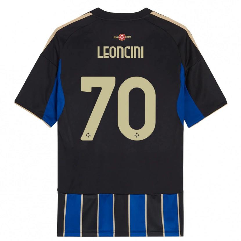 Danxen Barn Mattia Leoncini #70 Svart Blå Hemmatröja Matchtröjor 2025/26 Tröjor T-Tröja