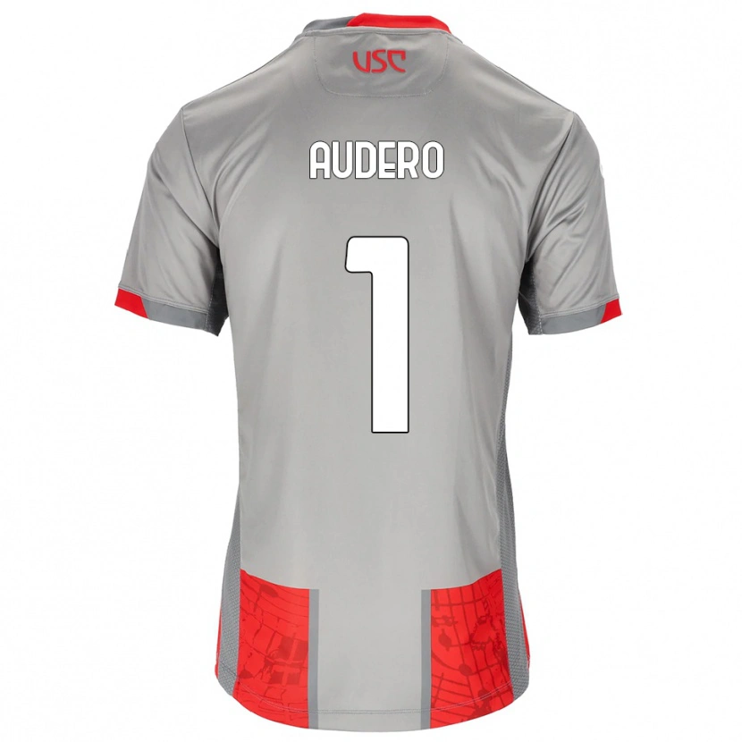 Danxen Barn Emil Audero #1 Röd Grå Hemmatröja Matchtröjor 2025/26 Tröjor T-Tröja