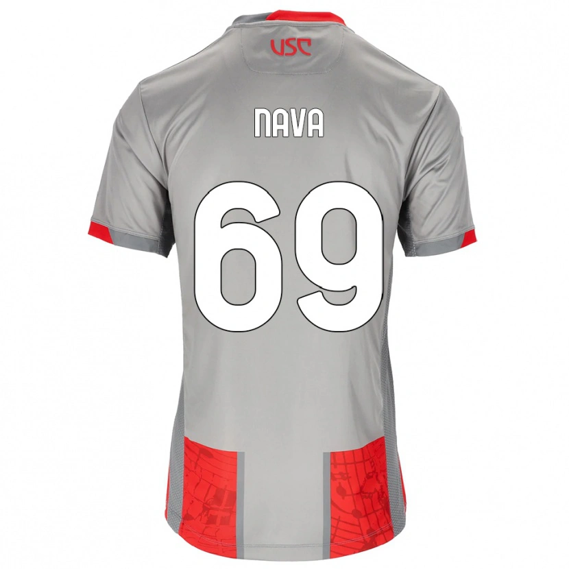 Danxen Barn Lapo Nava #69 Röd Grå Hemmatröja Matchtröjor 2025/26 Tröjor T-Tröja