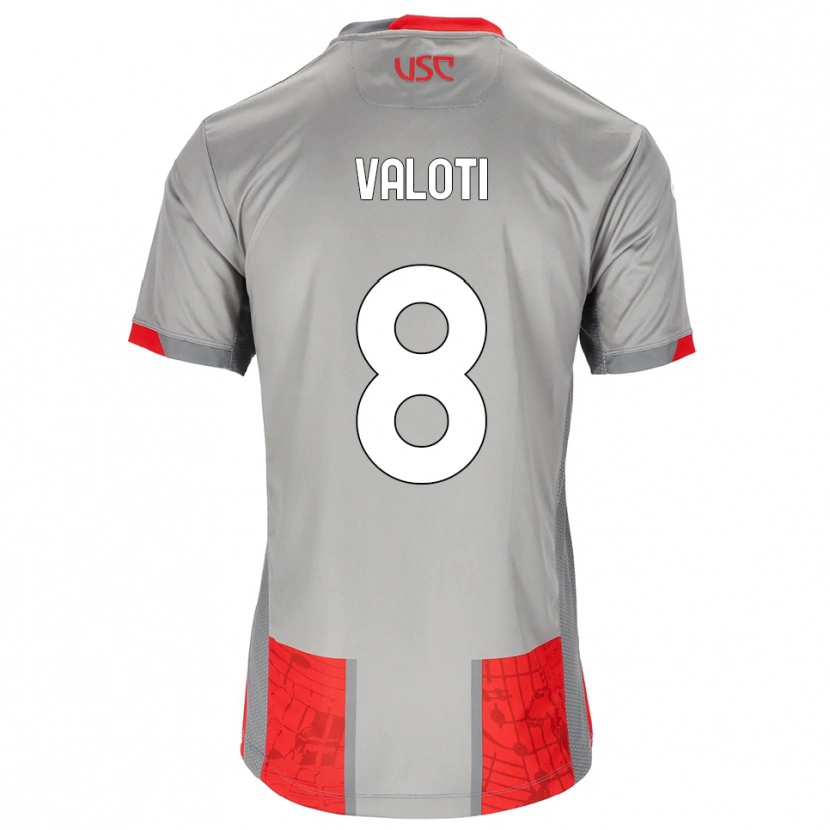 Danxen Barn Mattia Valoti #8 Röd Grå Hemmatröja Matchtröjor 2025/26 Tröjor T-Tröja