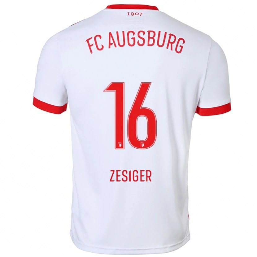 Danxen Barn Cédric Zesiger #16 Vit Röd Hemmatröja Matchtröjor 2025/26 Tröjor T-Tröja