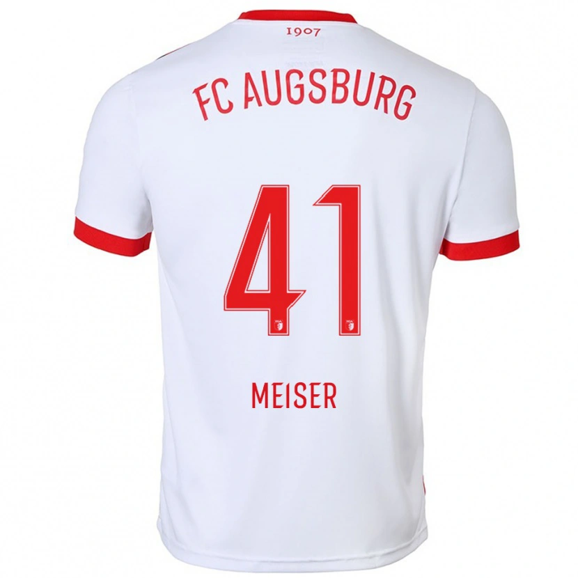 Danxen Barn Felix Meiser #41 Vit Röd Hemmatröja Matchtröjor 2025/26 Tröjor T-Tröja