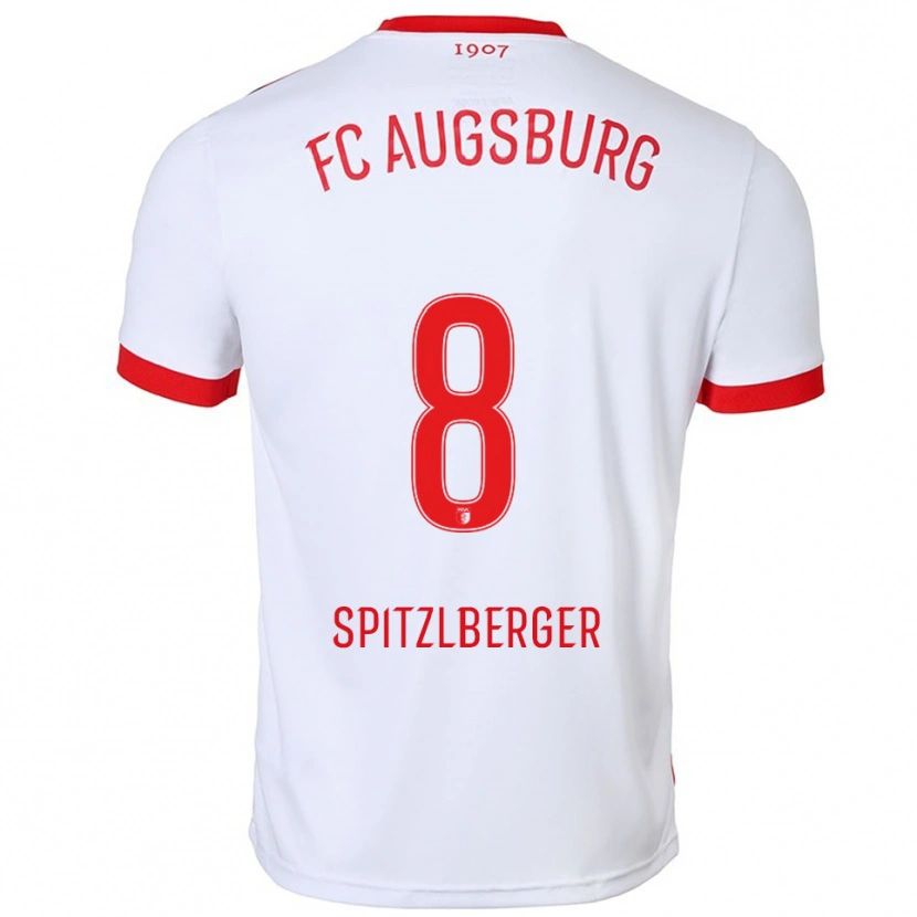 Danxen Barn Jordan Spitzlberger #8 Vit Röd Hemmatröja Matchtröjor 2025/26 Tröjor T-Tröja