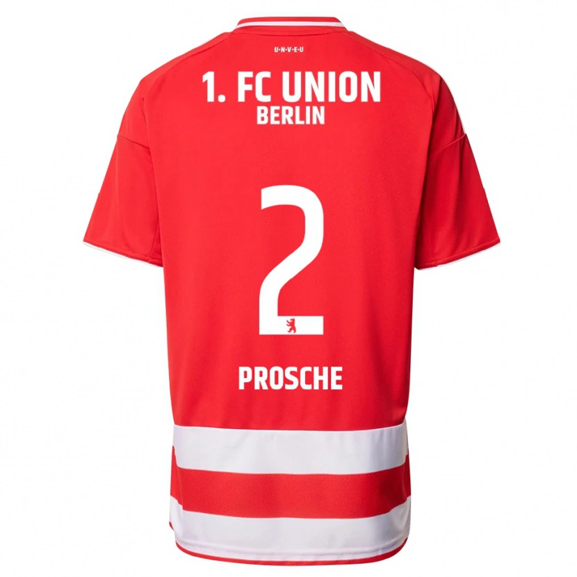 Danxen Barn Leon Prosche #2 Röd Vit Hemmatröja Matchtröjor 2025/26 Tröjor T-Tröja
