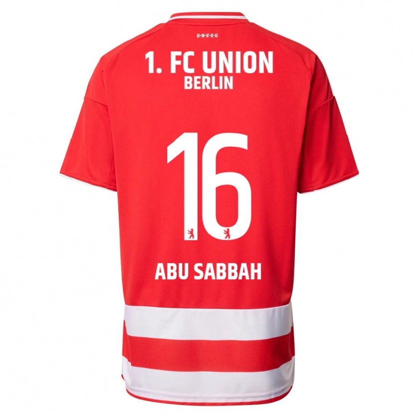 Danxen Barn Sarah Abu Sabbah #16 Röd Vit Hemmatröja Matchtröjor 2025/26 Tröjor T-Tröja