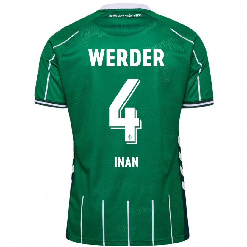 Danxen Barn Kenan Inan #4 Grön Vit Hemmatröja Matchtröjor 2025/26 Tröjor T-Tröja