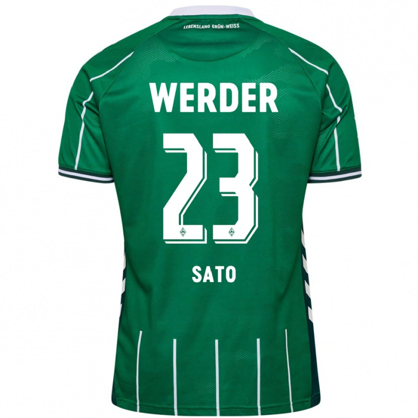 Danxen Barn Kein Sato #23 Grön Vit Hemmatröja Matchtröjor 2025/26 Tröjor T-Tröja