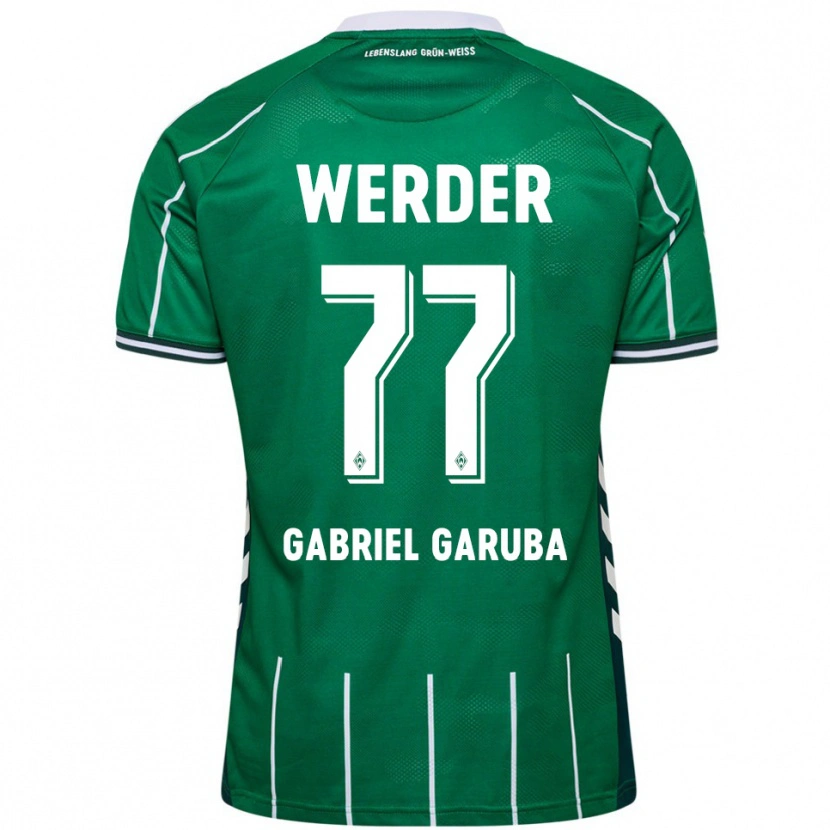 Danxen Barn Najib Gabriel Garuba #77 Grön Vit Hemmatröja Matchtröjor 2025/26 Tröjor T-Tröja