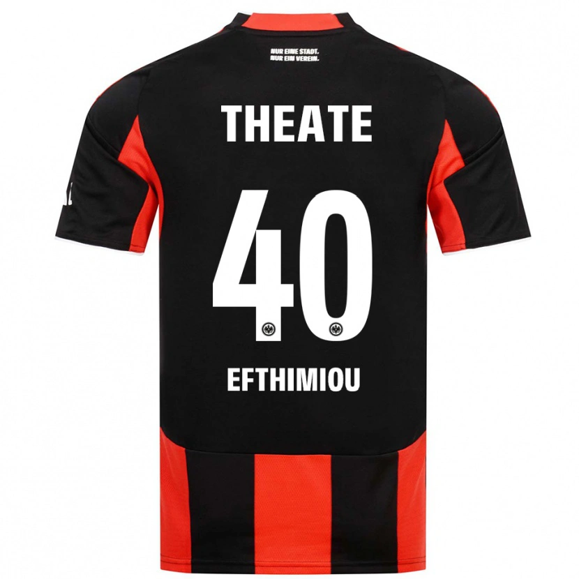 Danxen Barn Sissis Efthimiou #40 Svart Röd Hemmatröja Matchtröjor 2025/26 Tröjor T-Tröja