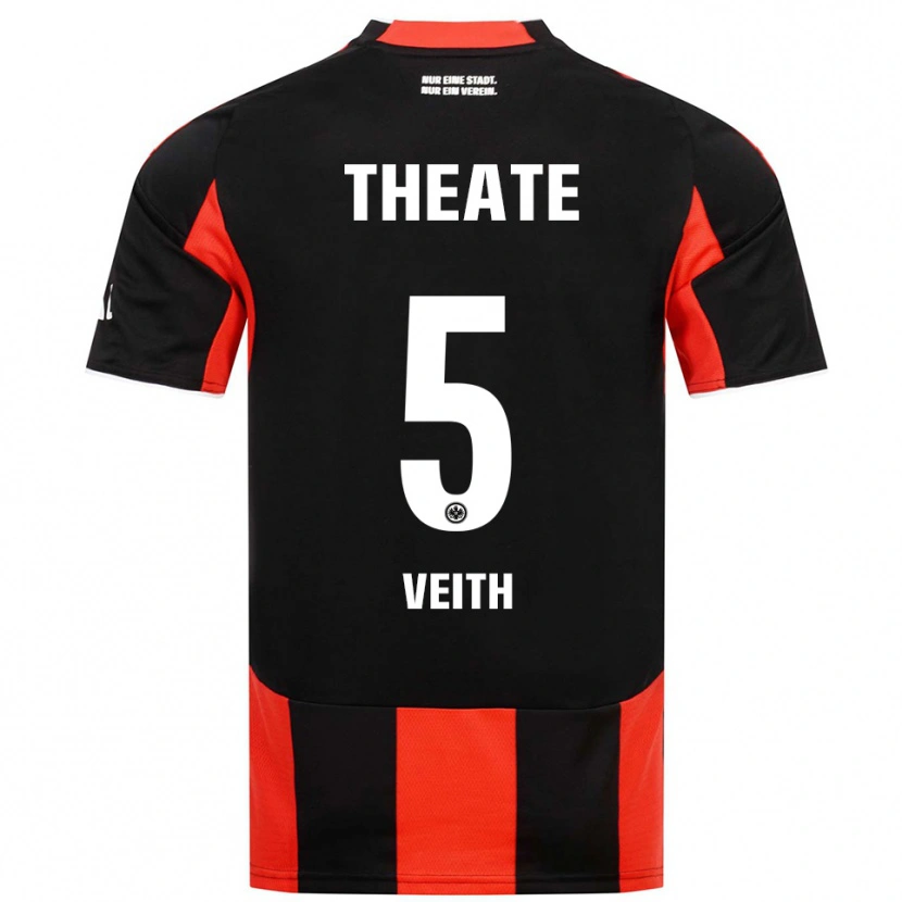 Danxen Barn Titus Veith #5 Svart Röd Hemmatröja Matchtröjor 2025/26 Tröjor T-Tröja