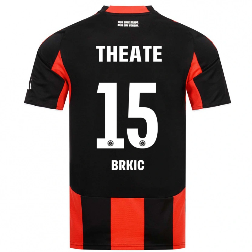 Danxen Barn Said Brkic #15 Svart Röd Hemmatröja Matchtröjor 2025/26 Tröjor T-Tröja